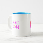Mama von Hunden Zweifarbige Tasse (Vorderseite Links)