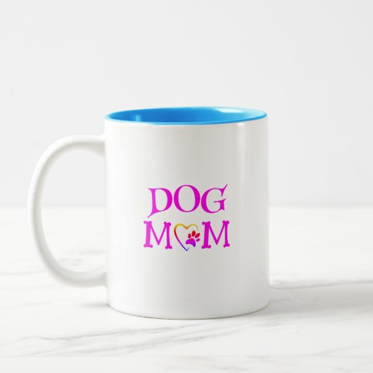 Mama von Hunden Zweifarbige Tasse (Links)