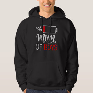 Mama von Jungen müde Mädchen mit geringer Energie Hoodie