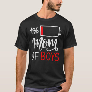 Mama von Jungen müde Mädchen mit geringer Energie T-Shirt