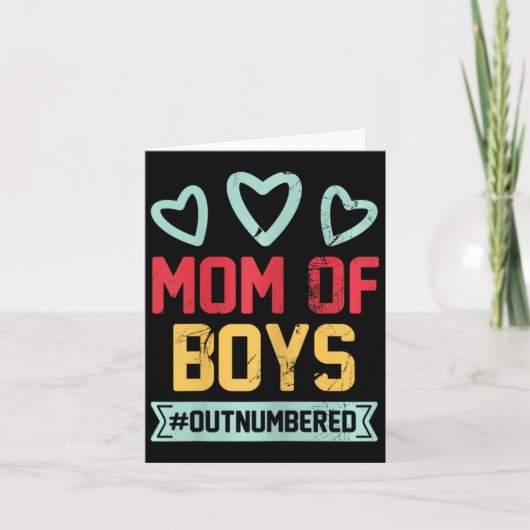 Mama von Jungen #übertroffene Eltern von Mamas Fun Karte (Vorderseite)