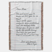 Mama von Lieben für personalisierte handgeschriebe Decke (Vorderseite Vertikal)