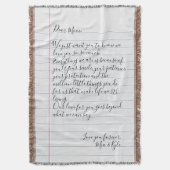 Mama von Lieben für personalisierte handgeschriebe Decke (Vorderseite Vertikal)