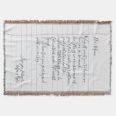 Mama von Lieben für personalisierte handgeschriebe Decke (Vorderseite)