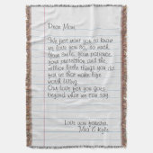 Mama von Lieben für personalisierte handgeschriebe Decke (Vorderseite Vertikal)