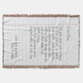 Mama von Lieben für personalisierte handgeschriebe Decke (Vorderseite)