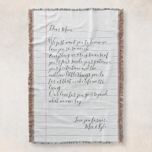Mama von Lieben für personalisierte handgeschriebe Decke