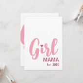 Mama von Mädchen - Personalisiertes Geschenk Karte (Vorderseite/Rückseite Beispiel)