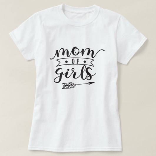 Mama von Mädchen T-Shirt (Design vorne)