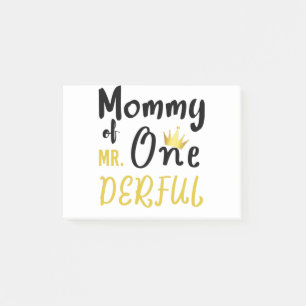 Mama von Mr Onederful 1st One-Derful T-Shirt Post-it Klebezettel