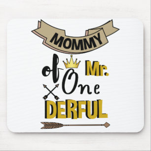 Mama von Mr Onederful erstes Einzigartiges T-Shirt Mousepad