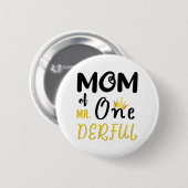 Mama von Mr. Onederful Funny 1. Geburtstag T - Shi Button (Vorne & Hinten)