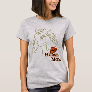Mama von Pferden mit Hut Frauen T-Shirt