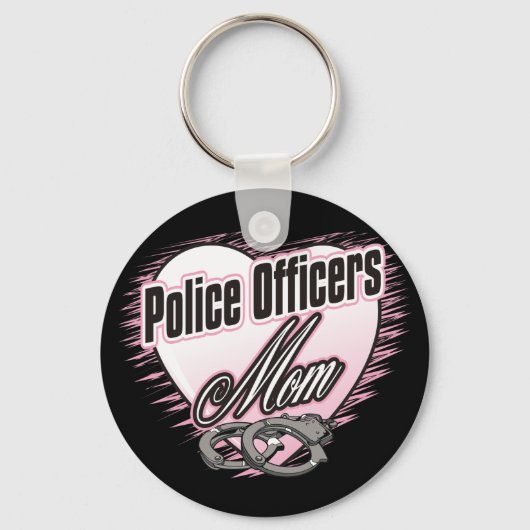Mama von Polizeibeamten Schlüsselanhänger (Vorderseite)