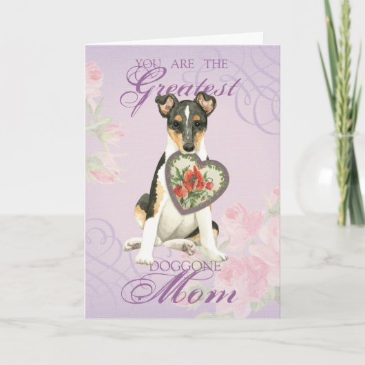 Mama von Smooth Collie Heart Karte (Vorderseite)