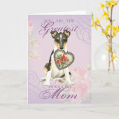 Mama von Smooth Collie Heart Karte (Gelbe Blume)