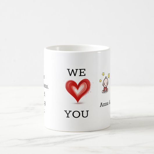 Mama von Triplets Geschenk, wir Liebe Sie, Kaffeetasse (Mittel)