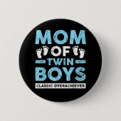 Mama von Twin Boys Classic Overlays Twin Mama Twi Button (Vorderseite)