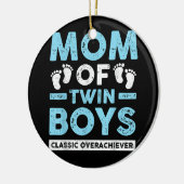 Mama von Twin Boys Classic Overlays Twin Mama Twi Keramik Ornament (Links)
