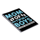 Mama von Twin Boys Classic Overlays Twin Mama Twi Notizblock (Rechte Seite)