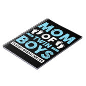 Mama von Twin Boys Classic Overlays Twin Mama Twi Notizblock (Linke Seite)