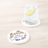 Mama von Twin Girls T - Shirt und Geschenken Getränkeuntersetzer (Seite)