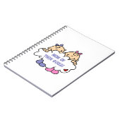 Mama von Twin Girls T - Shirt und Geschenken Notizblock (Linke Seite)