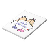 Mama von Twin Girls T - Shirt und Geschenken Notizblock (Rotiert)