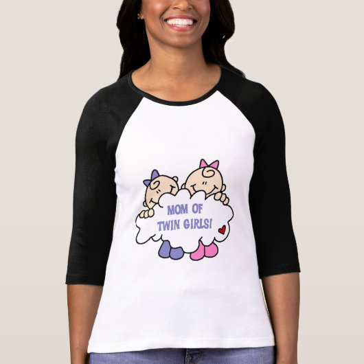 Mama von Twin Girls Tshirts and Gifts (Vorderseite)