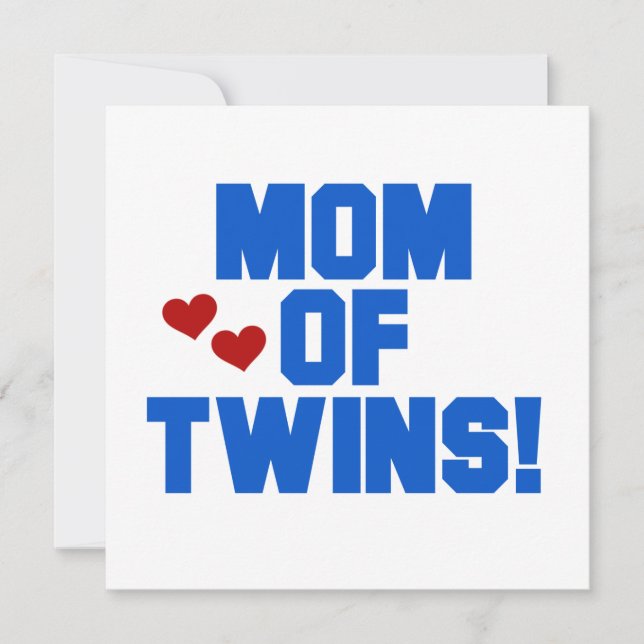 Mama von Twins Blauer Text Geschenke (Vorderseite)