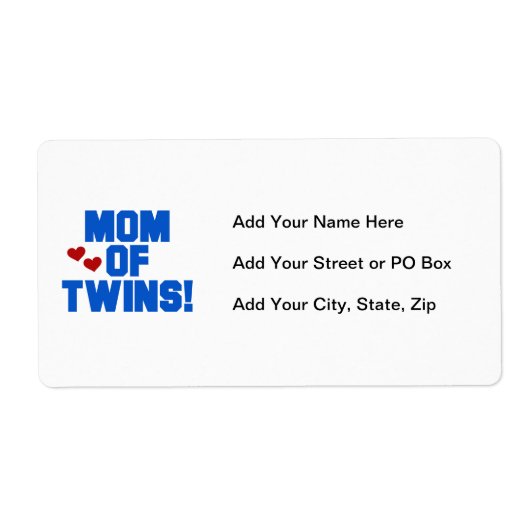 Mama von Twins Blauer Text Geschenke (Vorne)