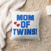 Mama von Twins Blauer Text Geschenke Kissen (Decke)