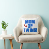 Mama von Twins Blauer Text Geschenke Kissen (Stuhl )