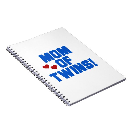 Mama von Twins Blauer Text Geschenke Notizblock (Rechte Seite)