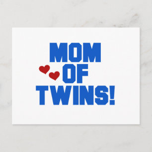 Mama von Twins-Blue-Text-Hemden und Geschenken Postkarte