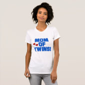 Mama von Twins-Blue-Text-Hemden und Geschenken T-Shirt (Vorne ganz)