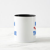 Mama von Twins-Blue-Text-Hemden und Geschenken Tasse (Zentrum)