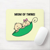 Mama von Twins-Erbsen in einem Pod-Hemd und Gesche Mousepad (Mit Mouse)