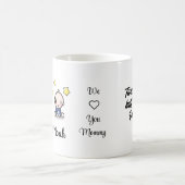 Mama von Twins Geschenk, neue Mami, Zwillingsjunge Kaffeetasse (Mittel)