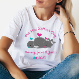 Mama von Twins, Junge und Mädchen, T - Shirt zum M