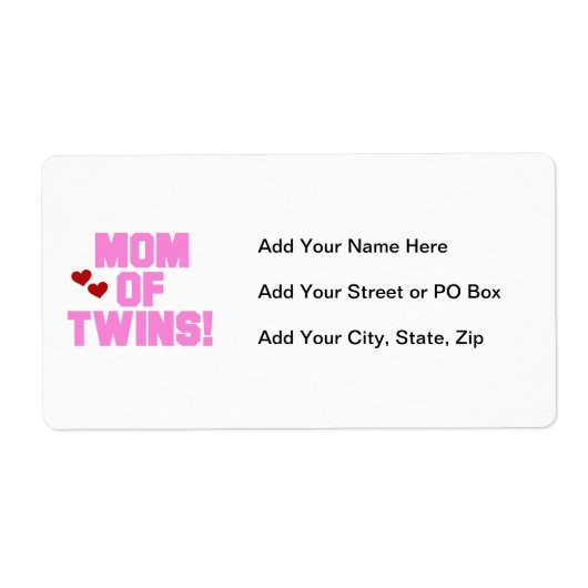 Mama von Twins Pink Text Geschenke (Vorne)