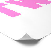 Mama von Twins Pink Text Geschenke Poster (Ecke)