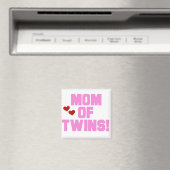 Mama von Twins-Pink-Texthemden und Geschenken Magnet (In Situ (Geschirrspüler))