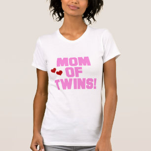 Mama von Twins-Pink-Texthemden und Geschenken T-Shirt