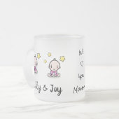 Mama von Twins Tasse, Junge Mutter Geschenk, 2 Mäd Mattglastasse (Vorderseite Links)