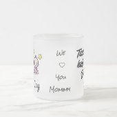 Mama von Twins Tasse, Junge Mutter Geschenk, 2 Mäd Mattglastasse (Mittel)