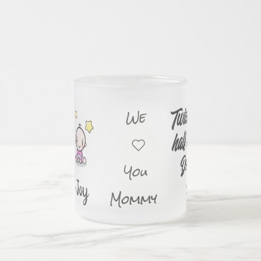 Mama von Twins Tasse, Junge Mutter Geschenk, 2 Mäd Mattglastasse (Mittel)
