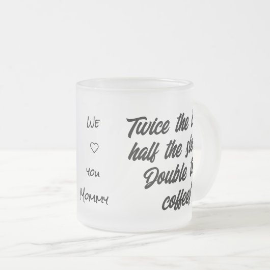 Mama von Twins Tasse, Junge Mutter Geschenk, Junge Mattglastasse (VorderseiteRechts)