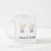 Mama von Twins Tasse, Junge Mutter Geschenk, Junge Mattglastasse (Links)