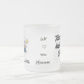 Mama von Twins Tasse, Junge Mutter Geschenk, Junge Mattglastasse (Mittel)